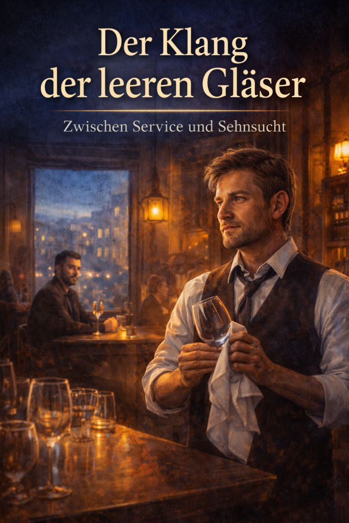 Tauchen Sie ein in die blaue Stunde der Gastronomie und entdecken Sie den Klang der leeren Gläser zwischen Service und Sehnsucht.